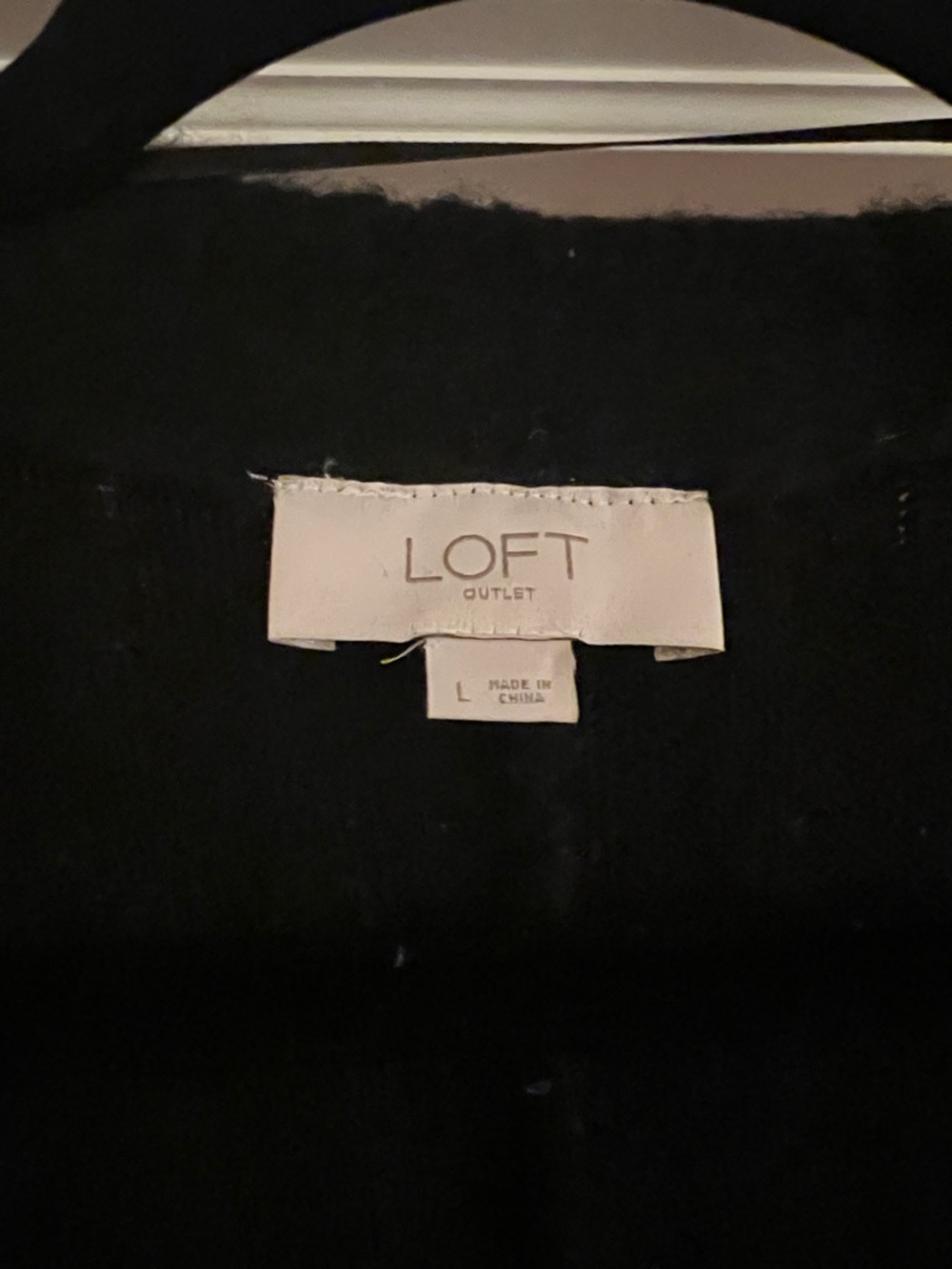 LOFT Black Ribbed Open-Front Cardigan - Picture 2 of 4